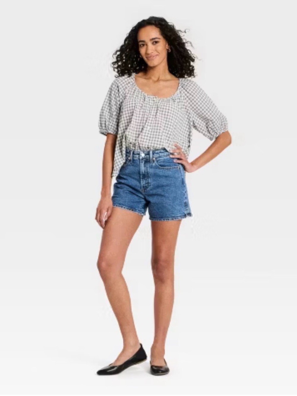 Universal Thread High-Rise A-Line Denim Shorts